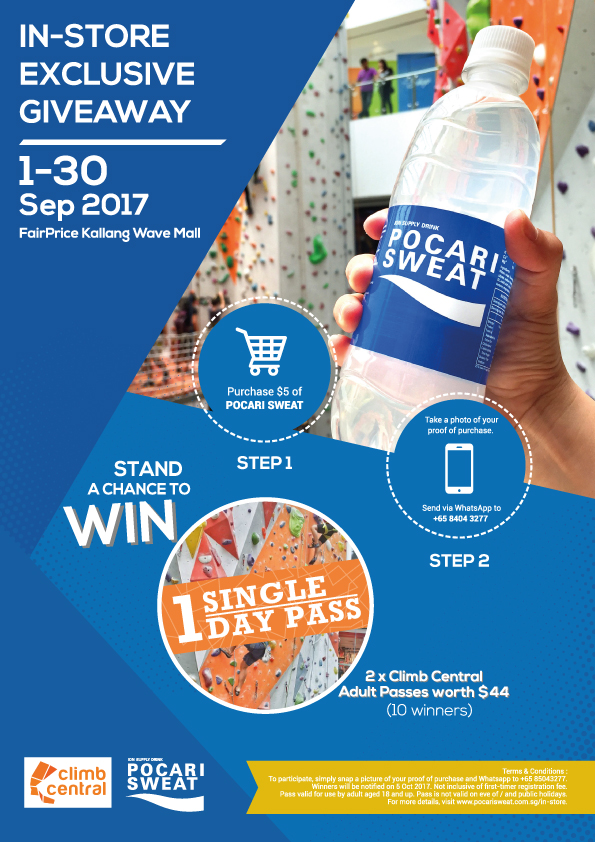 WIN Climb Central Passes (SEP 2017) FairPrice Kallang Wave Mall Exclusive